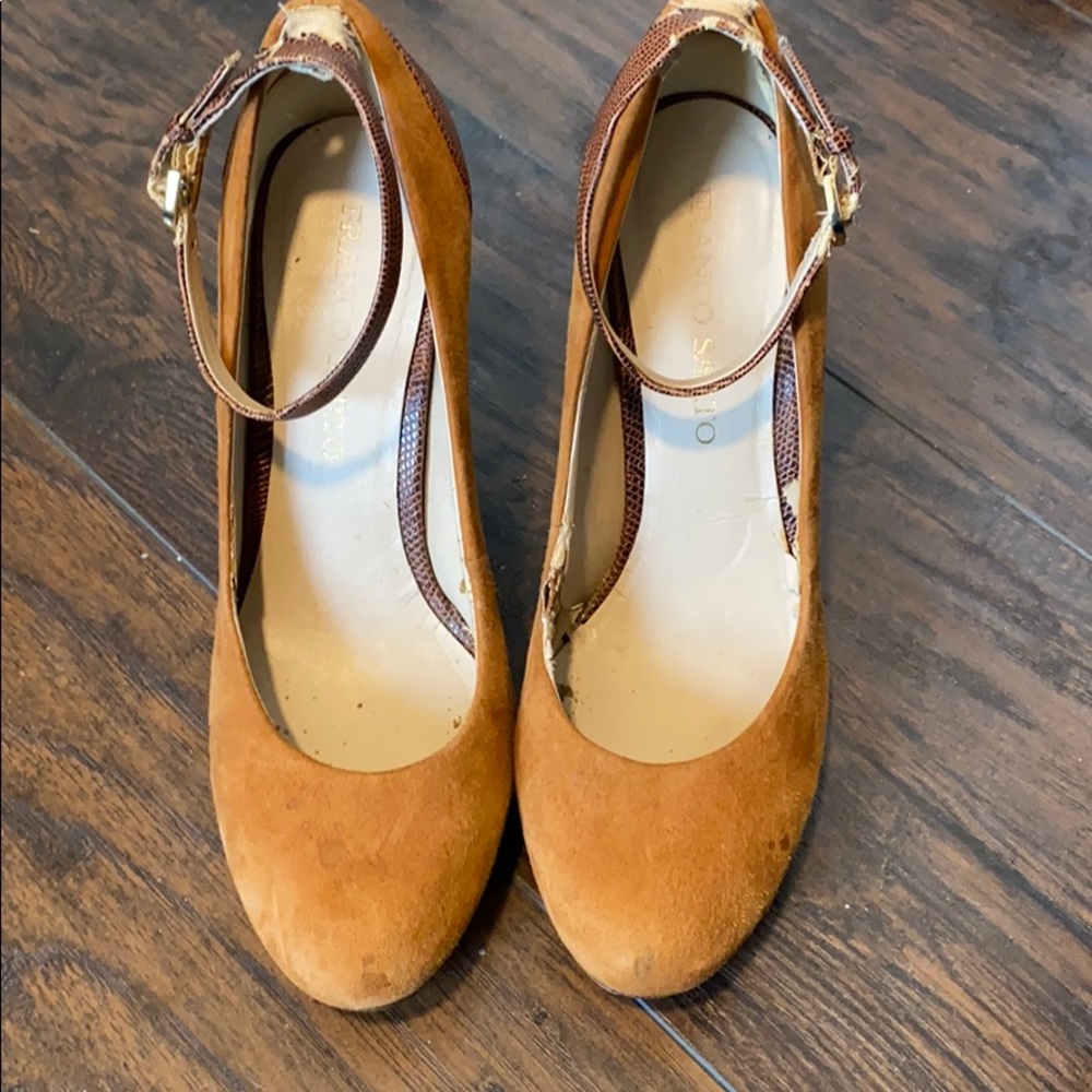 Franco Sarto suede heels